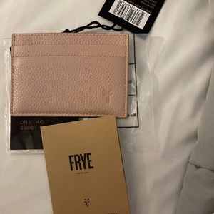 FRYE Light Pink Pebble Leather Card Case - NEW With Tag & Card & Bag For Gifting